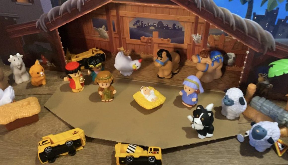 Fisher Price Little People SHEEP NATIVITY Christmas Stable for Shepherd FARM #2 